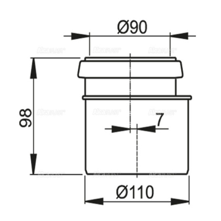 AlcaPlast. Соединитель комплект для 90/110 M907