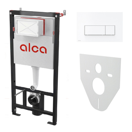 Комплект 4 в 1 инсталляции с белой кнопкой AlcaPlast AM101/1120 RU - M570-0001